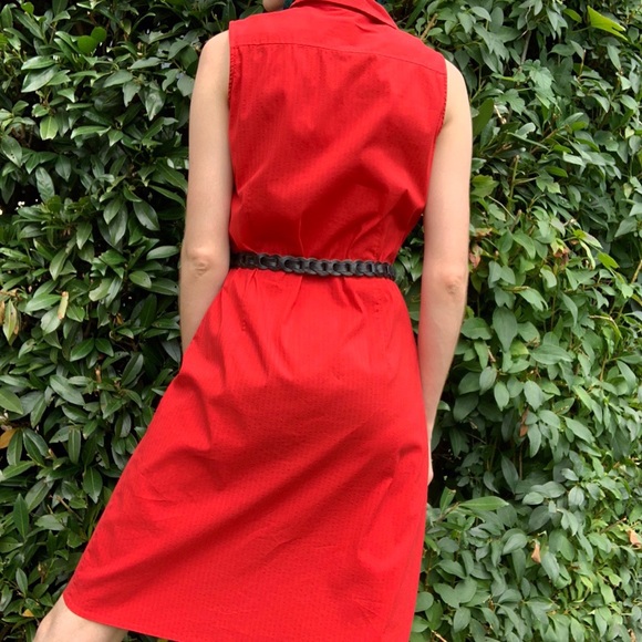 Cherry Red buttonup dress - Picture 4 of 4